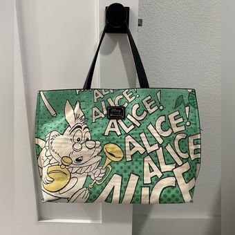 Loungefly Disney Alice in Wonderland tote bag Cheshire cat Hearts