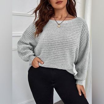 Long Sleeve Boat Neck Sweater