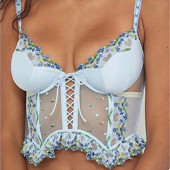 For Love & Lemons Retro Heart Bustier Bra