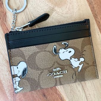 Coach Outlet Mini Skinny Id Case In Signature Canvas In Multi