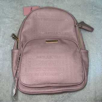 .com  Juicy Couture Word Play Backpack Dusty Blush One Size