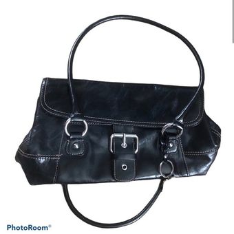 Vintage Coach Y2K Black Leather Shoulder Bag