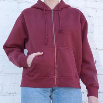 Brandy Melville Burgundy Carla Hoodie Red - $35 - From Poukie