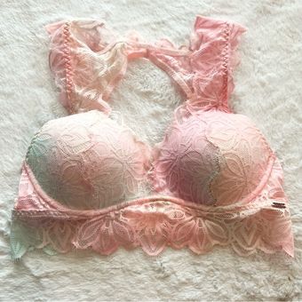 PINK Victoria's Secret, Intimates & Sleepwear, Pink Victorias Secret Vs Lace  Bralette Bra Pink Racerback Size Small