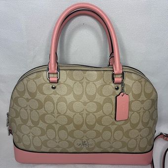 Coach Brown Signature Coated Canvas and Leather Mini Sierra Satchel Ba