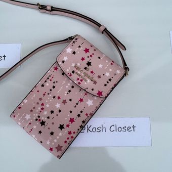 Kate Spade Staci Saffiano Leather Crossbody Bag Pink Polka Dot