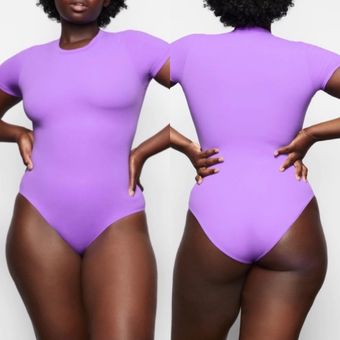 SKIMS Fits Everybody T-Shirt Bodysuit Purple Size 2X - $70 (29% Off Retail)  - From Karli