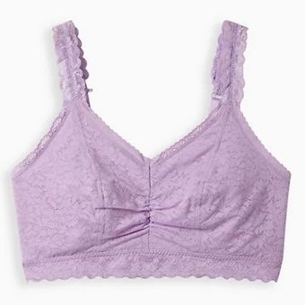 Torrid Bralite - 4-Way Stretch Lace Lilac Purple Bralette 4X NWT