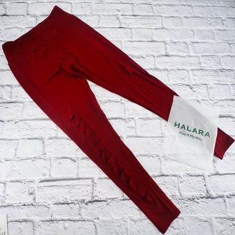 Halara NEW Leggings Women Large Red In My Feels High Waisted Ripped 7/8 -  $30 New With Tags - From Kathleen