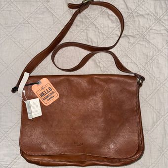 Saks 5th Avenue NWT I Medici Firenze brown leather messenger