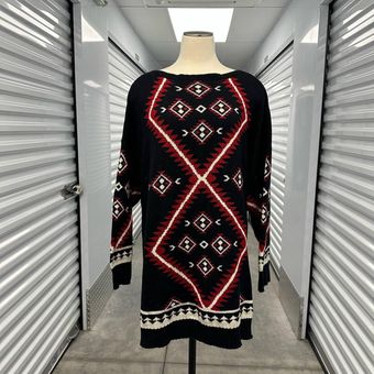 Black Aztec Sweater