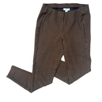 J.Jill Small Brown Black Houndstooth Check Ponte Leggings Pull