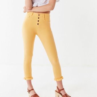 Capulet yellow ruffle high waisted jeans Size M - $4 New With Tags