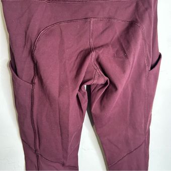 Lululemon All The Right Places Scrunch Maroon Patterned