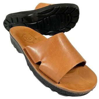 Women's Handmade Leather Slides Sandals