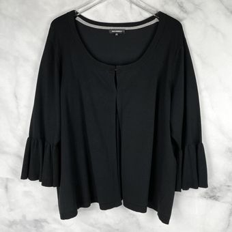 Ruffled Bell Sleeve Cardigan (Plus)