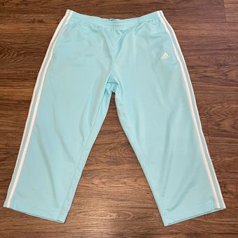 Adidas Mint Green Cropped Capri Track Pants Size Medium - $25