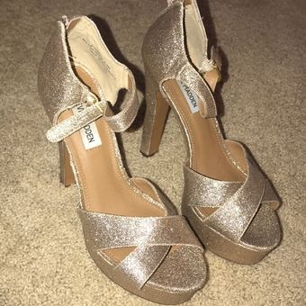 LAUREL Gold Glitter Platform Heel