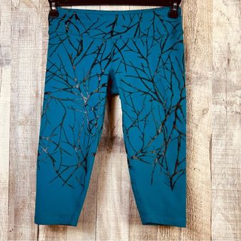 Splits59 . Size Small Green-Blue & Black Capri Leggings w