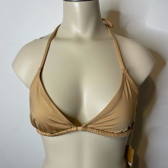 SKIMS NWT Micro Triangle Bikini Top 4X Tan Swimwear Beach