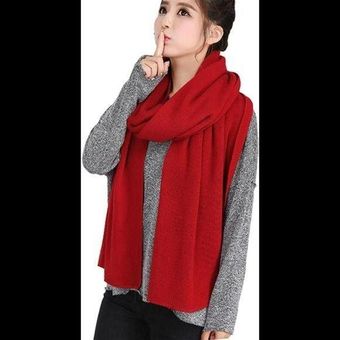 Wander Agio Women's Warm Long Shawl Winter Warm Large Scarf Pure Color -  $14 New With Tags - From GOTTEN