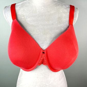 Ambrielle Bra 42DDD Natural Comfort Full Coverage Intense Coral