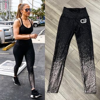 Beyond Yoga alloy metallic black ombre leggings small celebrity jennifer  lopez - $46 - From Snob