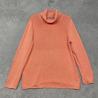 J.Jill Sweater Womens Large Petite Orange Cotton Cowl Neck Pullover Casual  Size undefined - $30 - From Angela