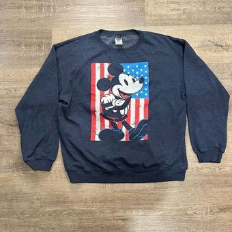 Disney Women Navy Blue Mickey Mouse Graphic Sweatshirt XL​ - $21