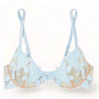 Lily Embroidery Plunge Demi Bra