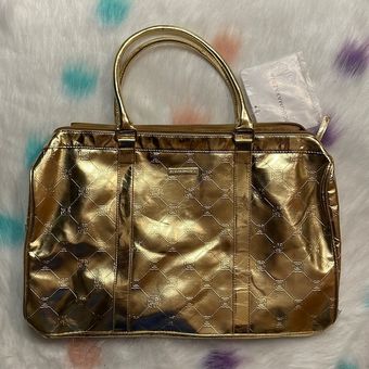 BCBGMAXAZRIA Metallic Gold Overnight Bag NWT 41 From Tara