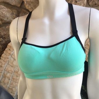 Victoria's Secret Victoria Secret Sport Blue Fishnet Sports Bra Size