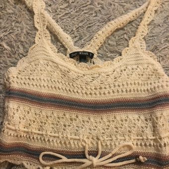 Say What Crochet Halter Top