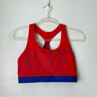 Nike Dri-Fit Bright Red & Blue Logo Sports Bra M Size M - $29 - From Erin