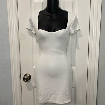 Nolan Short Sleeve Mini Dress White