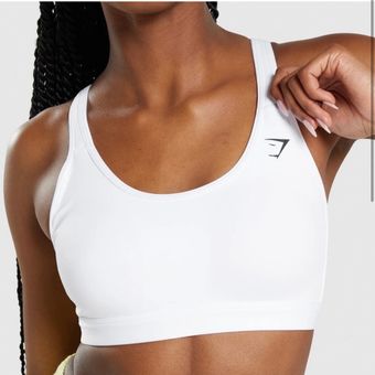 Gymshark Scoop Neck Sports Bra - White