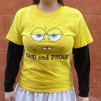 SpongeBob SquarePants sports bra crop athletic top Nickelodeon size M