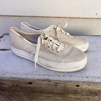 Keds metallic platform sneakers top
