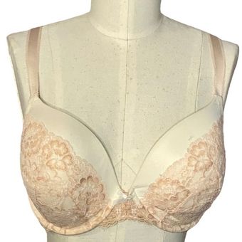 Victoria's Secret Dream Angels Perfect Coverage Bra White Nude Pink 36DD  Size undefined - $23 - From Alia