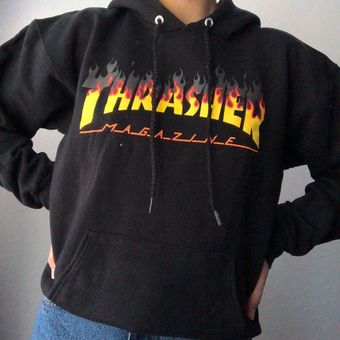 Thrasher bbq flame black hoodie - $71 (71% Off Retail) - From cass