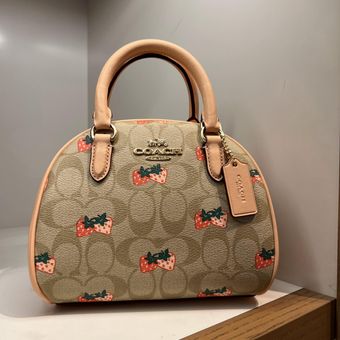 Coach Sydney Satchel In Signature Canvas With Strawberry Print CB596 NWT  Size One Size - $239 (36% Off Retail) - From Emily