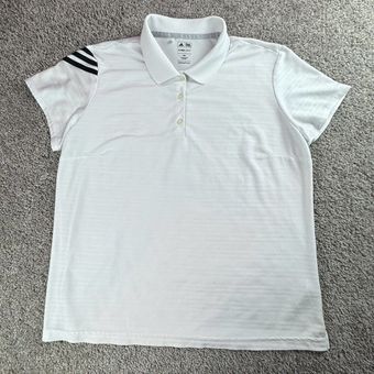 Adidas Climacool Golf Shirt Womens 2xl XXL White Polo White Mesh Logo  Breathable - $16 - From Stephen