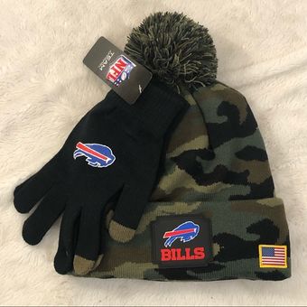 SALUTE TO SERVICE Authentic NEW ERA Stitched BUFFALO BILLS CAMOUFLAGE WINTER  HAT