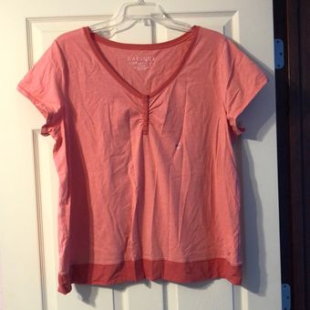 Cacique NWT Sleepwear Short Sleeve Rose Tee 22/24 Size 2X