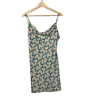 UO Mallory Cowl Slip Mini Dress