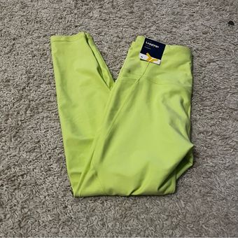 Old Navy neon yellow 7/8 lenght powersoft leggings size medium