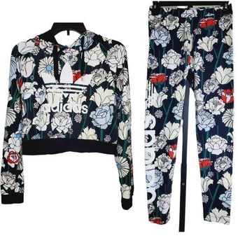 Adidas Originals Small Brazil Farm Floral Set Cropped Hoodie and Leggings  Small - $83 - From G