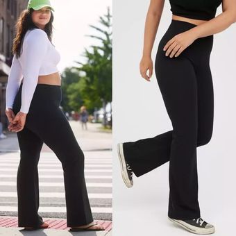 Aerie OFFLINE  Real Me Folded High Waisted Flare Legging Black Size XL -  $28 - From Jessica