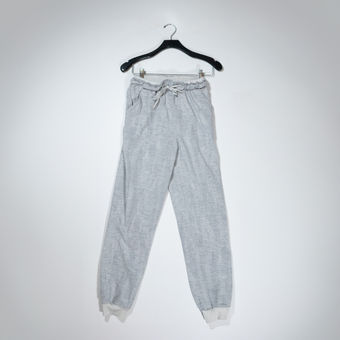 Lululemon Stretch High-Rise Jogger Linear Tempo Jacquard Silver Drop Vapor  Gray Size 4 - $40 - From Galore