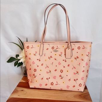 Coach City Tote With Mystical Floral Print